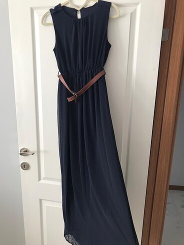 Uzun şifon elbise