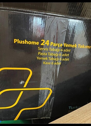14 parça yemek takımı kutuda porselen