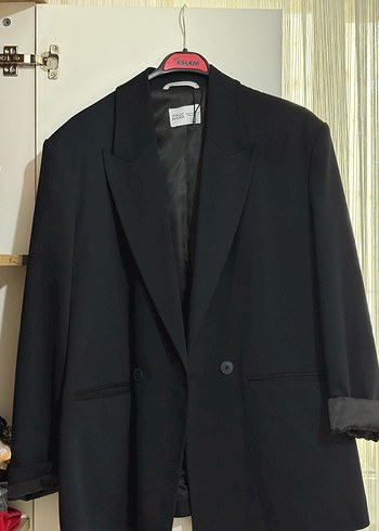 Siyah Düğmeli Kadın Blazer Ceket