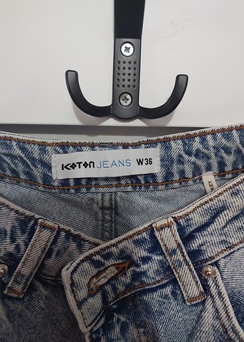 Kadın Gri Bağcıklı Mini Denim Şort - Görsel 2