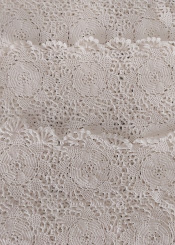 El Örgüsü Beyaz Dantel Runner - Görsel 2