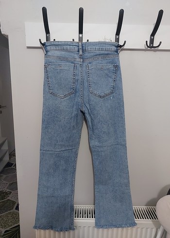 Gri Mavi Kadın Denim Midi Pantolon - Görsel 2