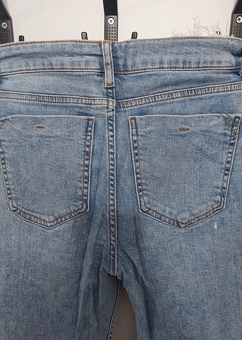 Gri Mavi Kadın Denim Midi Pantolon - Görsel 3