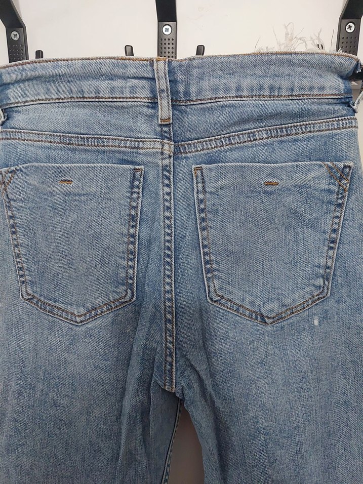 Gri Mavi Kadın Denim Midi Pantolon - Görsel 3