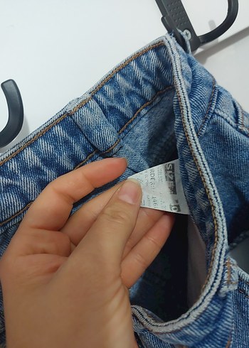 Kadın Mavi Kot Mini Şort - Görsel 2