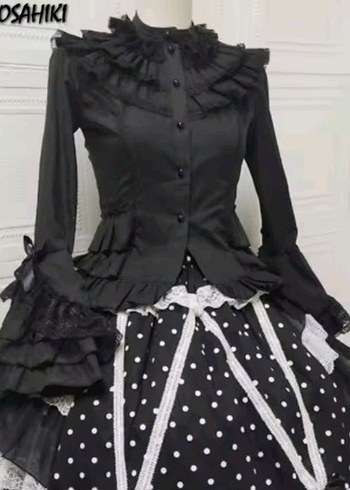 l Beden Gotik lolita vkei gomlek
