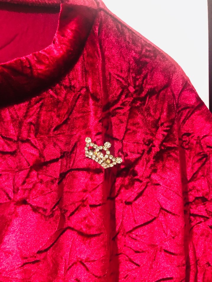 Kadife Mini elbise bordo taşlı - Görsel 2