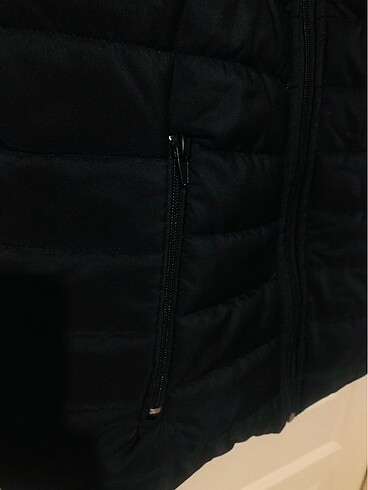 Bayan siyah şişme mont dik yaka yeni - Görsel 6