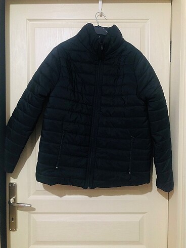 Bayan siyah şişme mont dik yaka yeni - Görsel 8