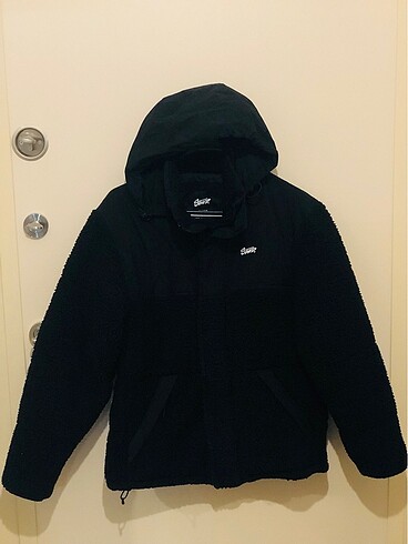 s Beden PULL&BEAR SİYAH PELUŞ MONT