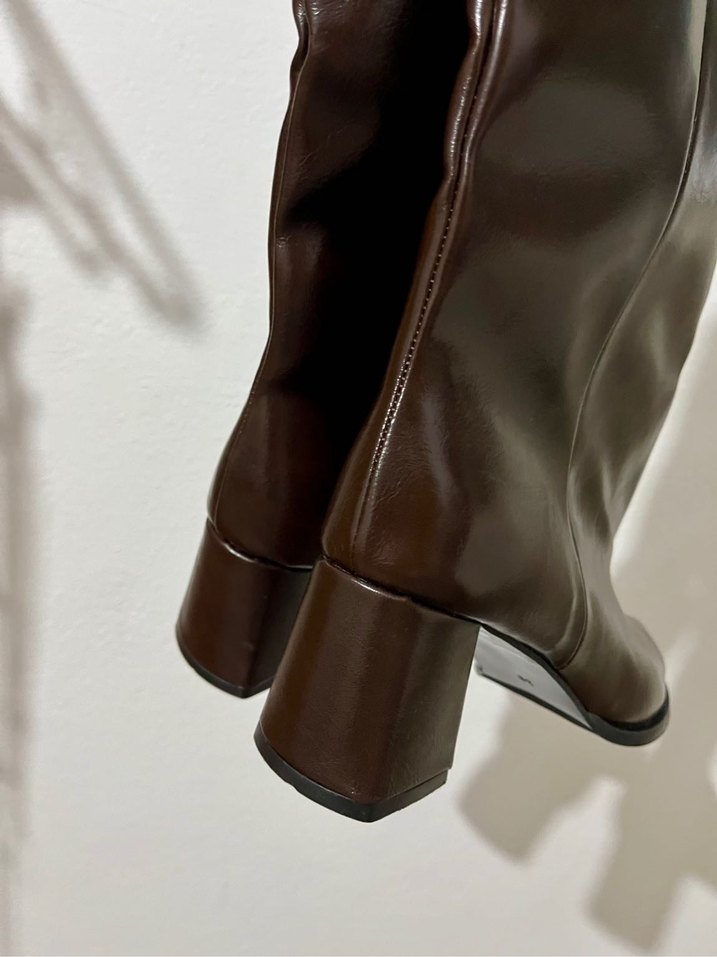 Kırışık Rugan Acı Kahve XL Çizme - Görsel 4