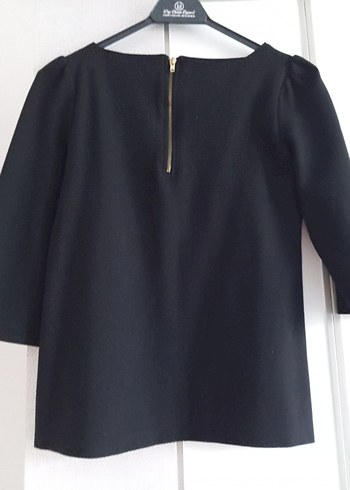 Siyah Kadın Uzun Kollu Basic Bluz - Görsel 3