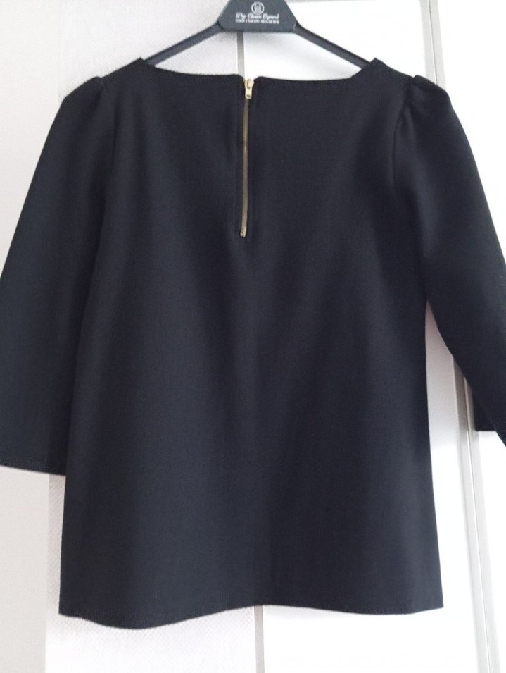 Siyah Kadın Uzun Kollu Basic Bluz - Görsel 3