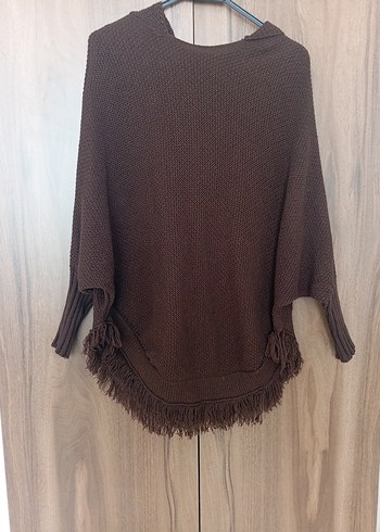 kadın triko panço - Görsel 2