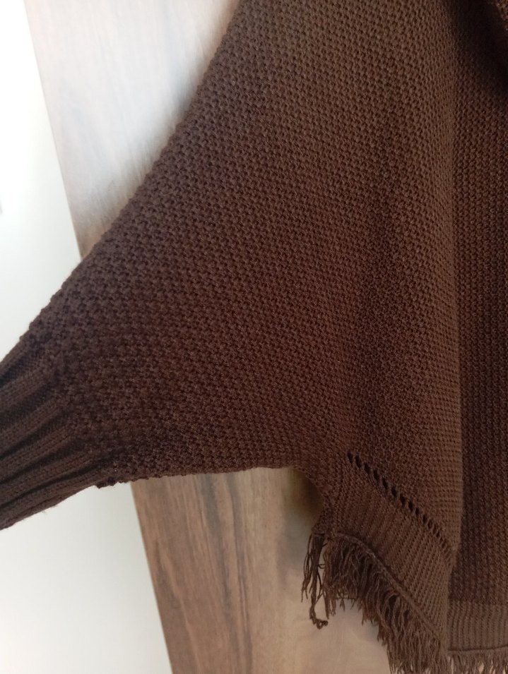 kadın triko panço - Görsel 4