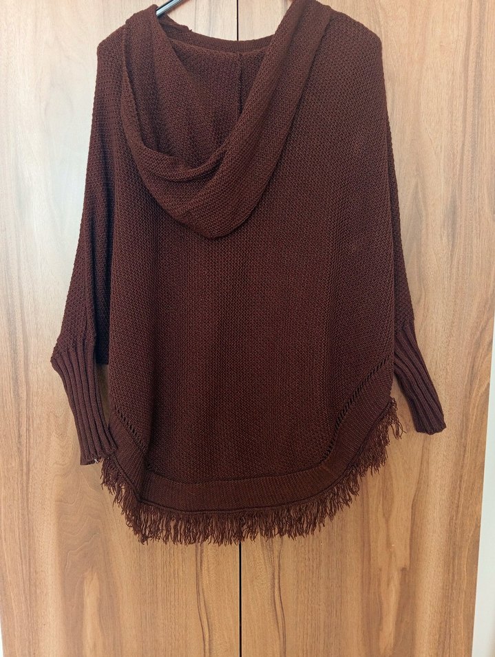 kadın triko panço - Görsel 3