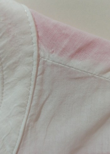 Beyaz Fırfırlı V Yaka Kolsuz Kız Çocuk Gömlek - Görsel 5