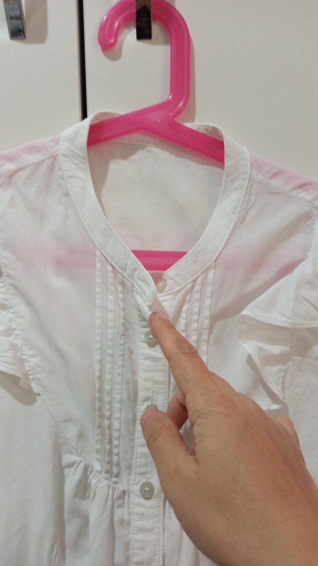 Beyaz Fırfırlı V Yaka Kolsuz Kız Çocuk Gömlek - Görsel 2