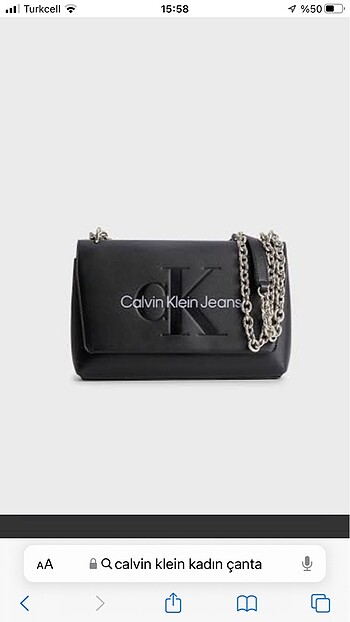  Beden siyah Renk Calvin Klein çanta