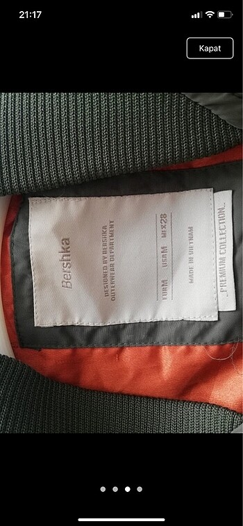 m Beden Bershka ceket