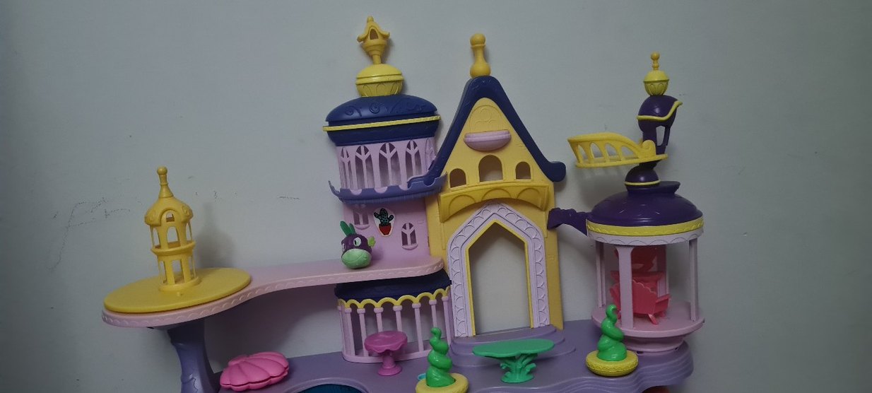 Pastel Mor Oyuncak Kale Seti ponny evi - Görsel 3