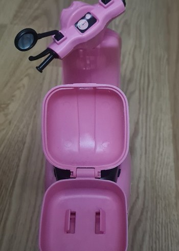 Pembe Pastel Renkli Oyuncak Motosiklet - Görsel 6