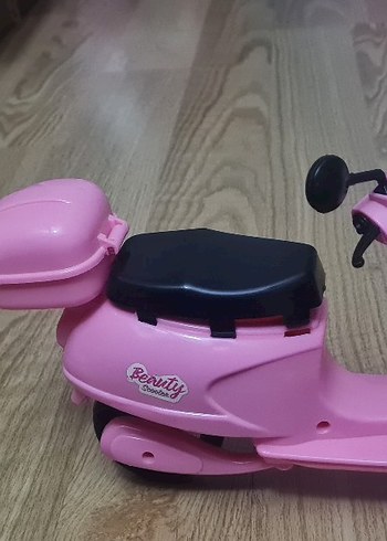 Pembe Pastel Renkli Oyuncak Motosiklet - Görsel 3