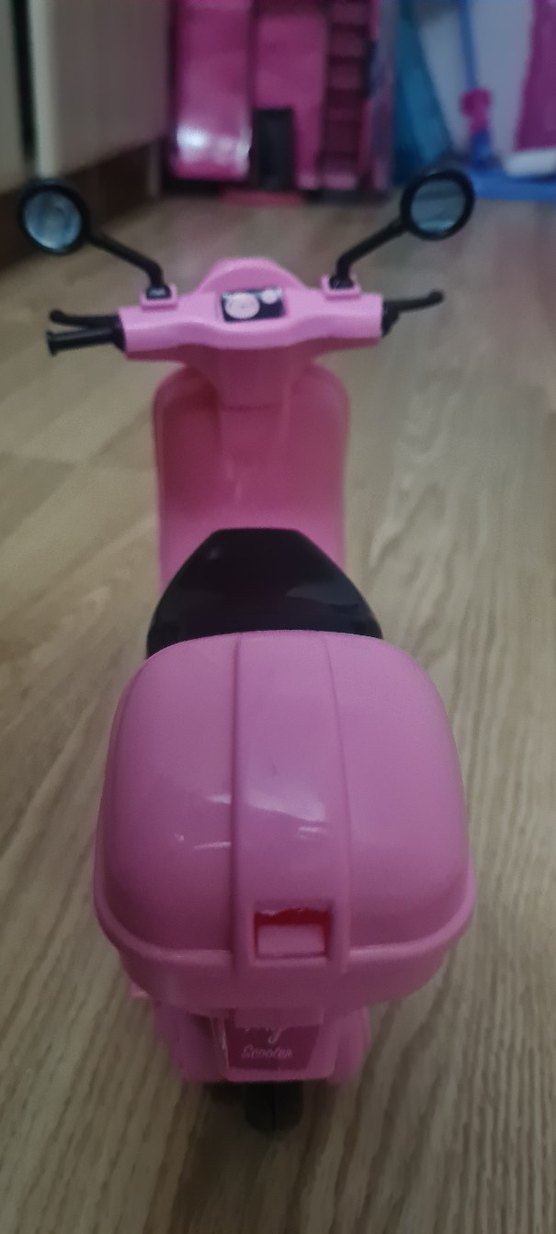 Pembe Pastel Renkli Oyuncak Motosiklet - Görsel 4