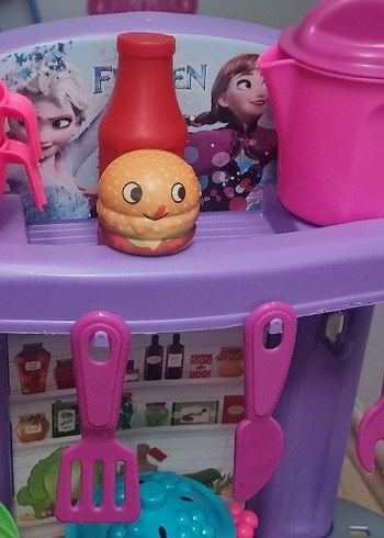 Renkli Çocuk Elsa Oyun Mutfak Seti - Görsel 3