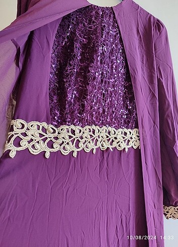 Temiz mürdüm abiye - Görsel 4