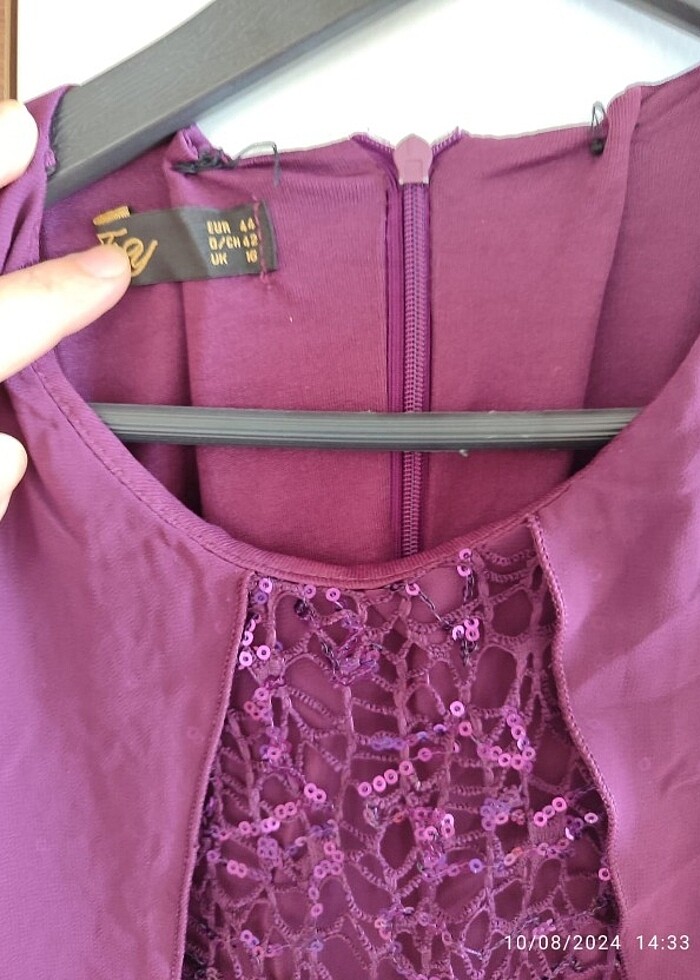 Temiz mürdüm abiye - Görsel 2