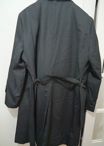 Düğmeli Siyah Uzun Erkek Kaban - Görsel 5