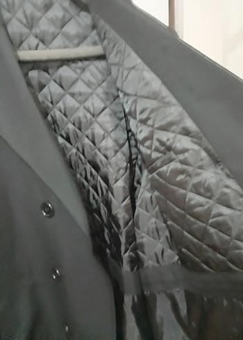 Düğmeli Siyah Uzun Erkek Kaban - Görsel 4