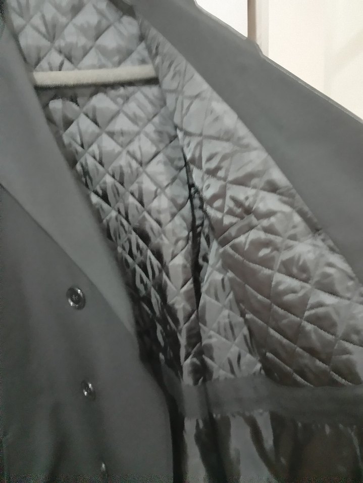 Düğmeli Siyah Uzun Erkek Kaban - Görsel 4