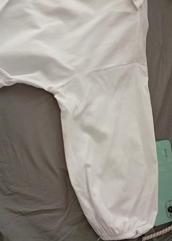 Beyaz V Yakalı baglamalı Kadın Gömlek - Görsel 5