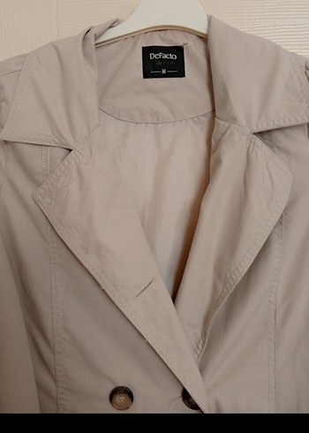 Bej Düğmeli Midi Kadın Trençkot - Görsel 2