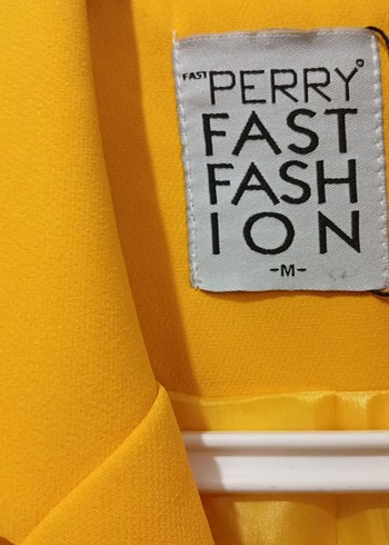 Sarı Kadın Düğmeli Blazer Ceket - Görsel 3