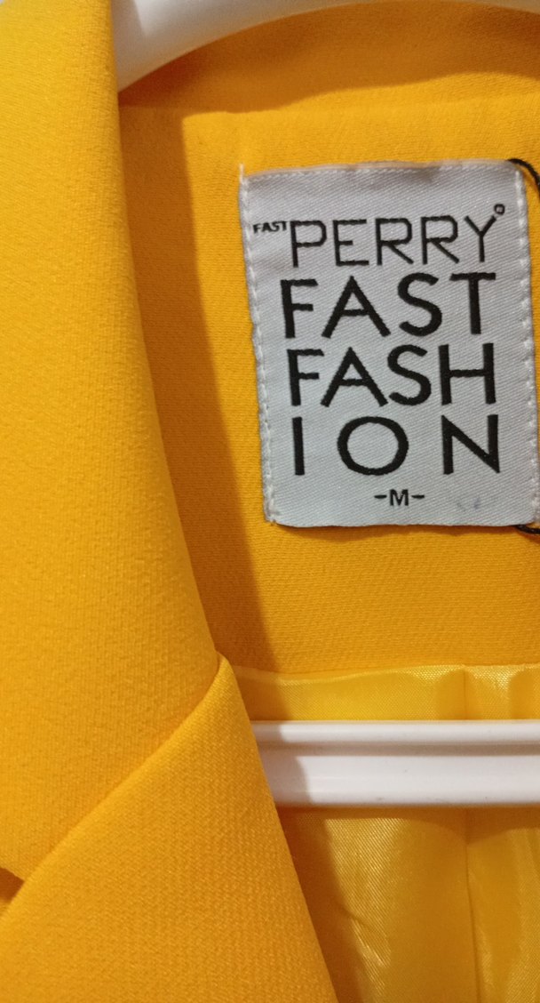 Sarı Kadın Düğmeli Blazer Ceket - Görsel 3