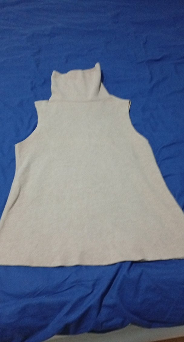 ZARA Bej Yarım Boğazlı Kolsuz Kadın Süveter - Görsel 3