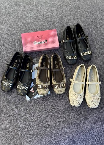 Siyah Guess Tokalı Topuklu Kadın Babet - Görsel 2