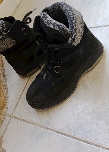 Siyah Gri Süet Tokalı kız çocuk Bot - Görsel 5