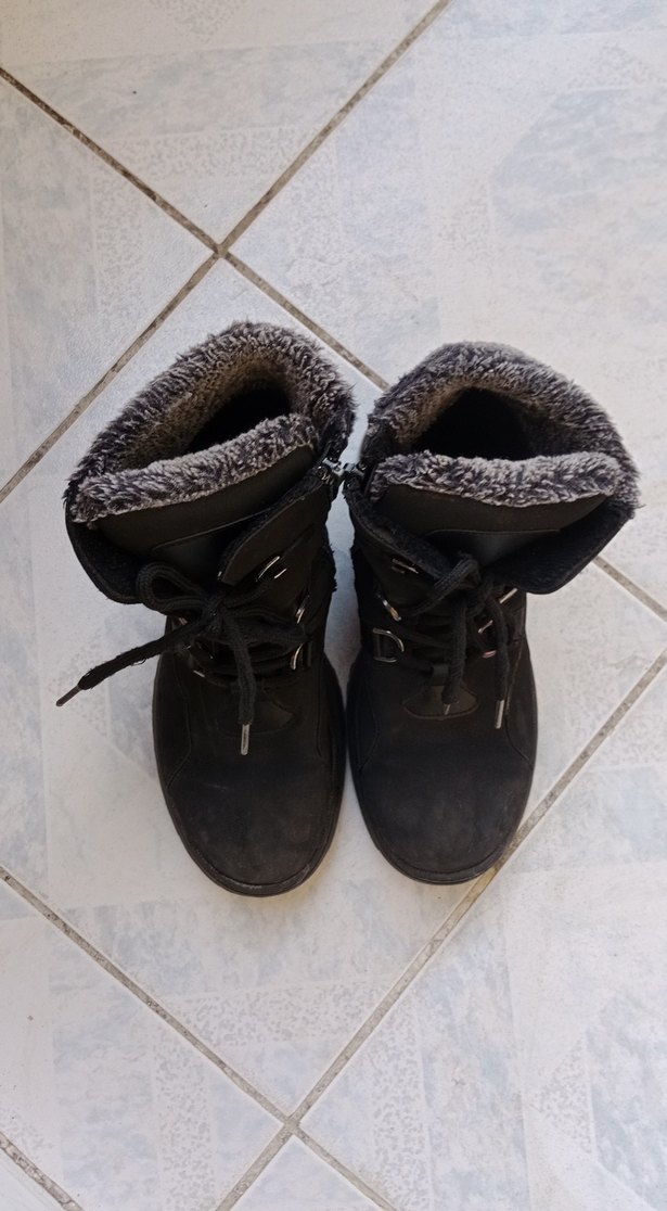 Siyah Gri Süet Tokalı kız çocuk Bot - Görsel 2