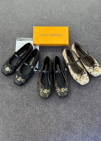 Louis Vuitton Tokalı Siyah Kadın Babet - Görsel 2