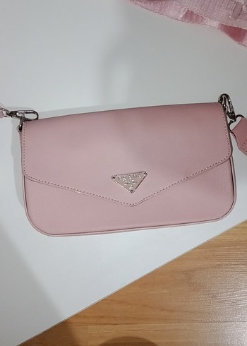 Pembe Deri Kemerli Kadın Çanta - Görsel 3