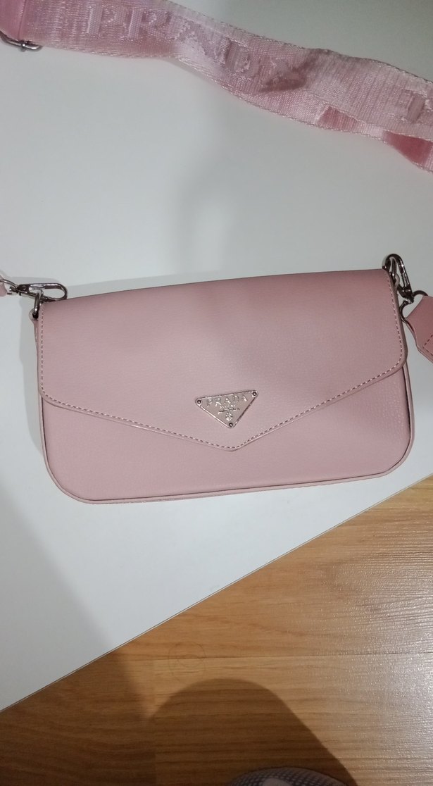 Pembe Deri Kemerli Kadın Çanta - Görsel 3