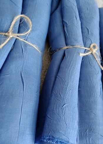Beden Mavi bambu kraş Kadın Şal - Bohem Stil adet 110 TL