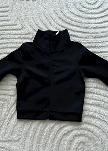 Crop sweat hırka