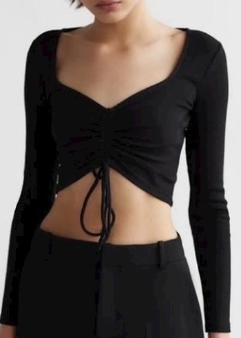 Zara siyah crop