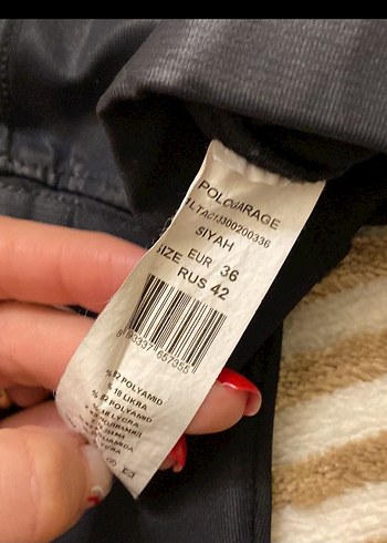 Polo Garage deri görünümlü tayt - Görsel 5