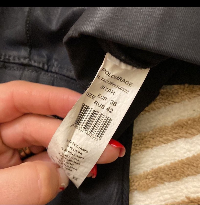 Polo Garage deri görünümlü tayt - Görsel 5